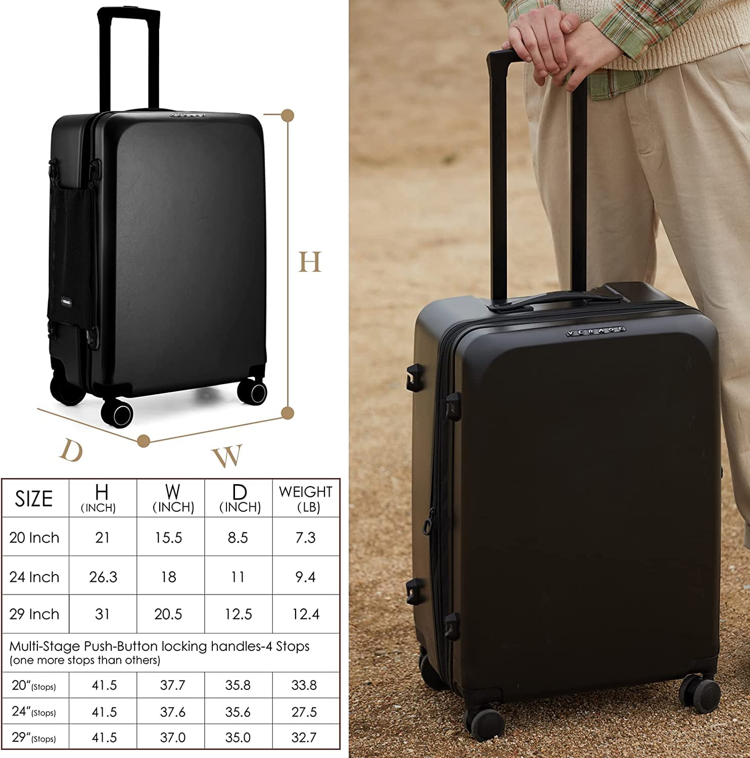Verage suitcase - classic fabric suitcase – Copenhagen Luggage